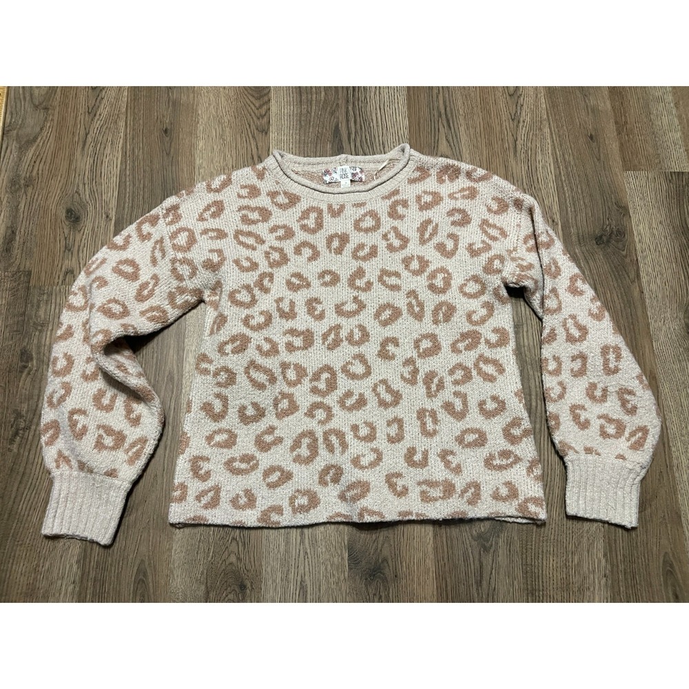 PINK ROSE Sweater, Women's Size Small, Brown, Pullover, Crew Neck